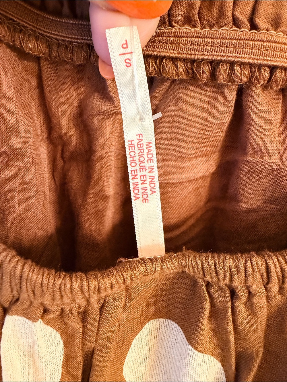 Free People Brown Maxi Dress with Cream Polka Dots - Picture 3 of 6